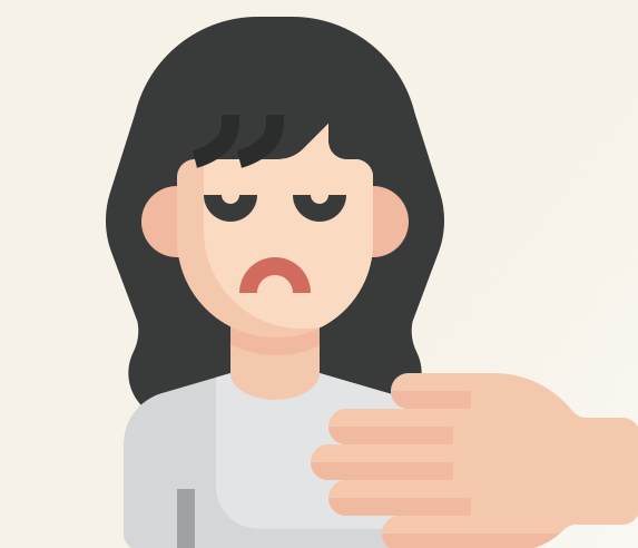 Icon showing common signs of abuse