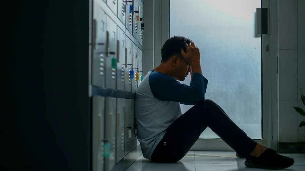Person looking for ways to relieve stress