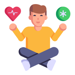 Holistic wellness integration icon for mental health